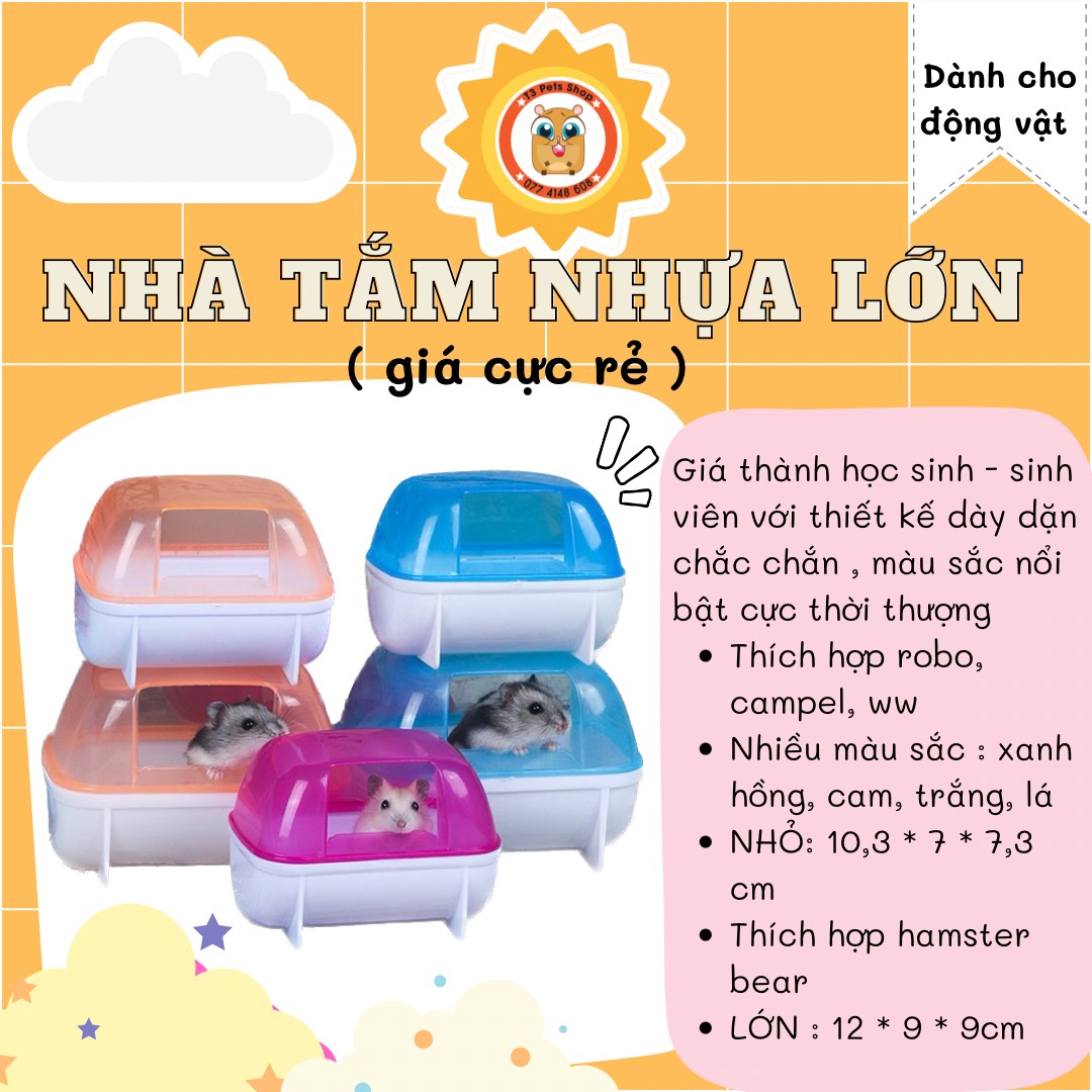 Large Plastic Bathroom for Hamsters - T3 Pets Shop