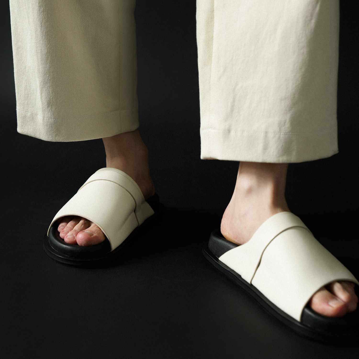 Bun Sandals waa. - Dép Bun Quai Ngang Da Bò