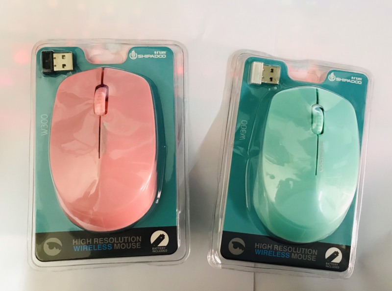[HCM]Chuột Không Dây Chơi Game xài văn phòng SHIPADOO W300 (Màu Hồng) + tặng pin xịn