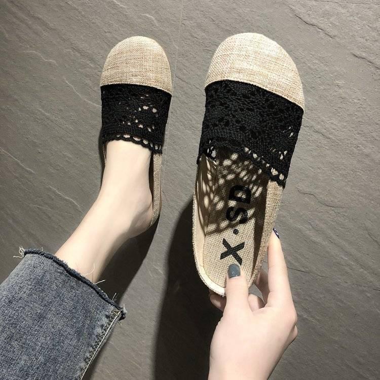 (Hàng Sẵn) Dép Sục Nữ Cói Ren Ulzzang( Ảnh Thật Ở Cuối)