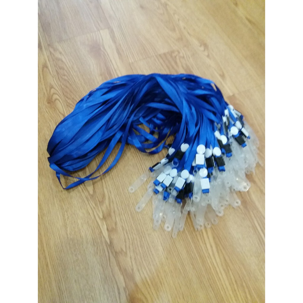 100 PCs combo colorful plastic hooks silk strap student ID card holder lanyard
