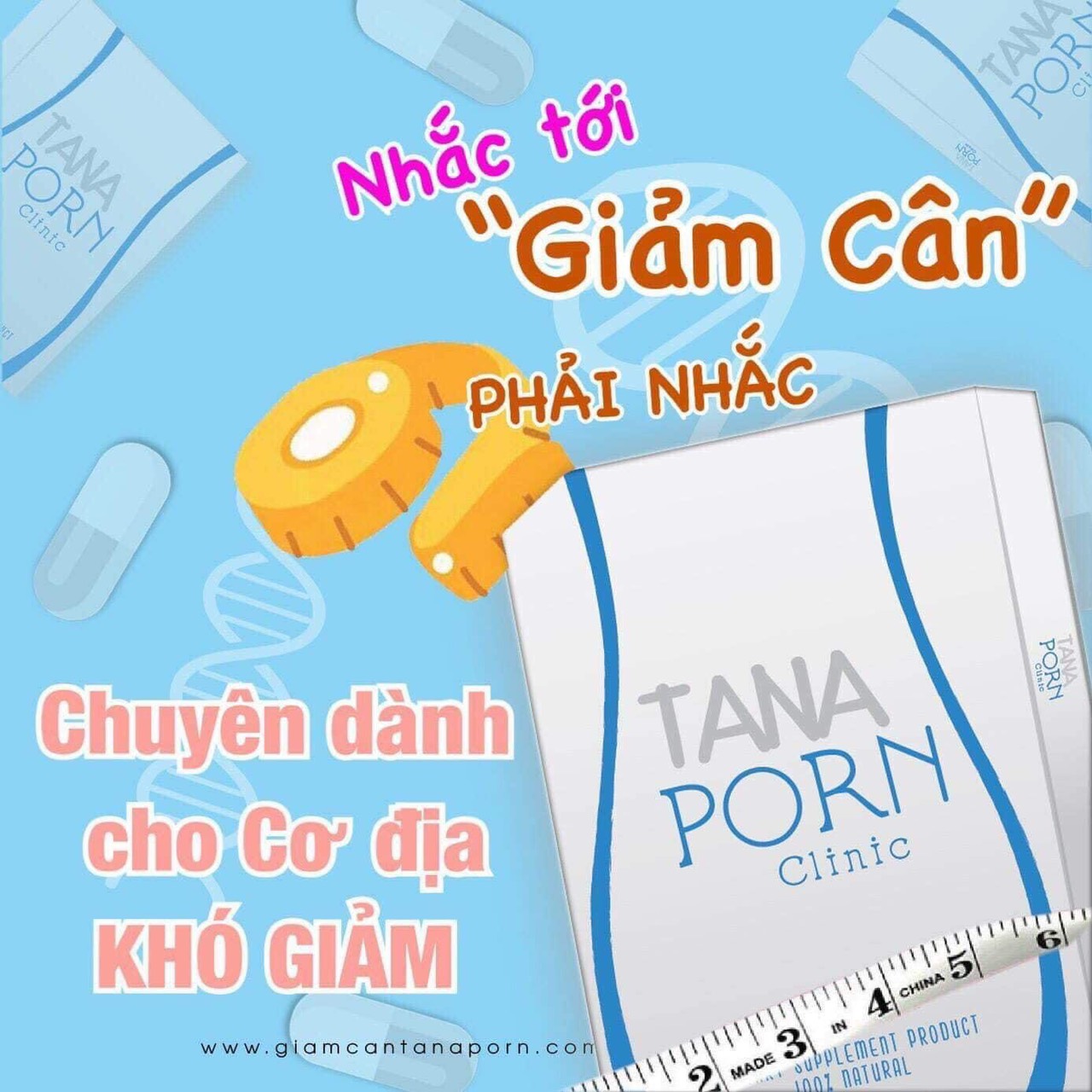 Viên uống giảm mỡ detox giữ cân Tanaporn( 7 ngày) thải mỡ hiệu quả