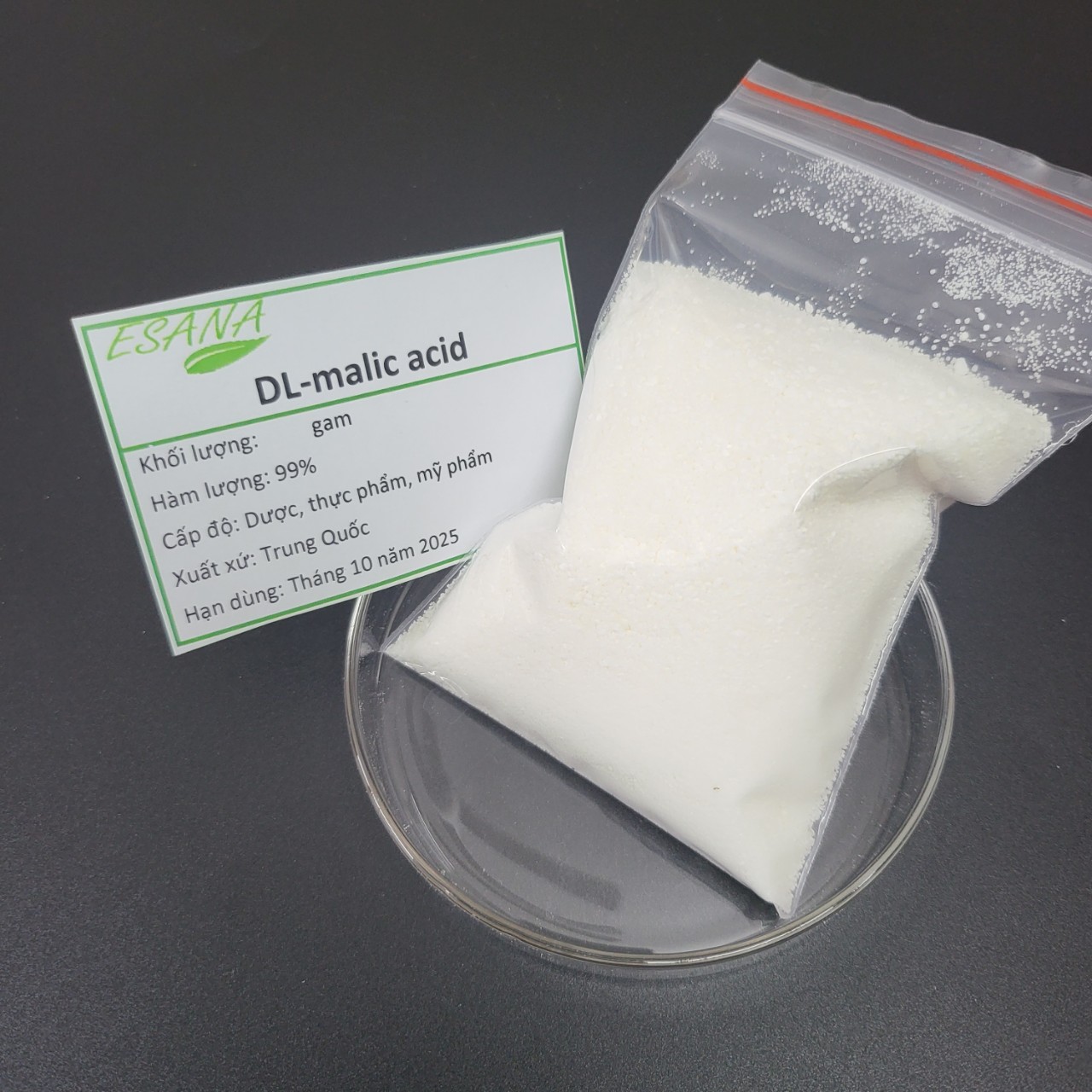 100g Acid Malic (Axit malic) 99% cấp thực phẩm
