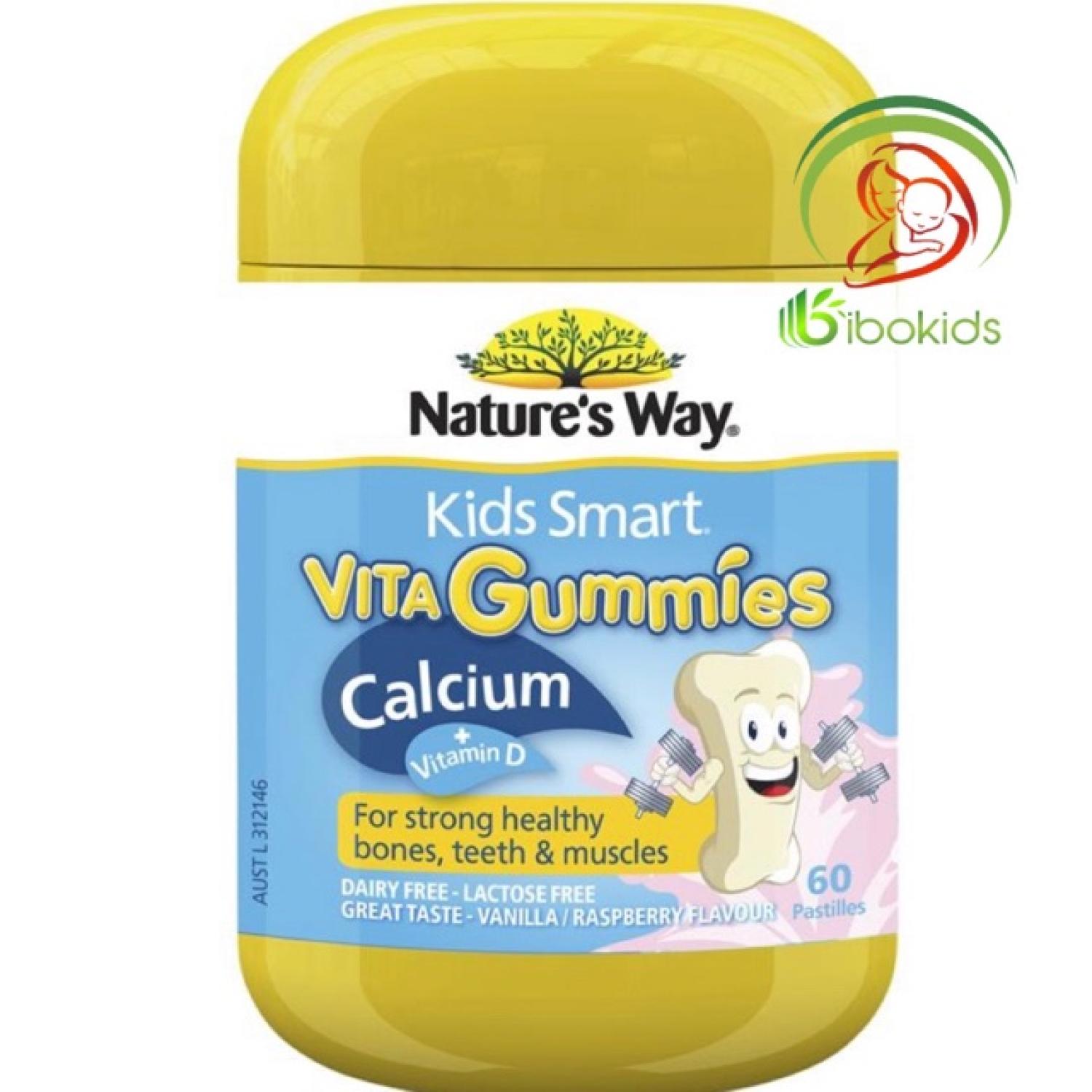Kẹo gum canxi - Vita Gummies Nature Way Canxi + Vitamin D 60 Viên