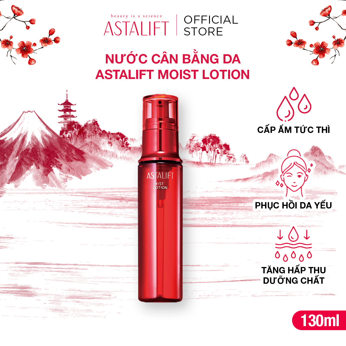 Nước Cân Bằng Da ASTALIFT Moist Lotion 130ml