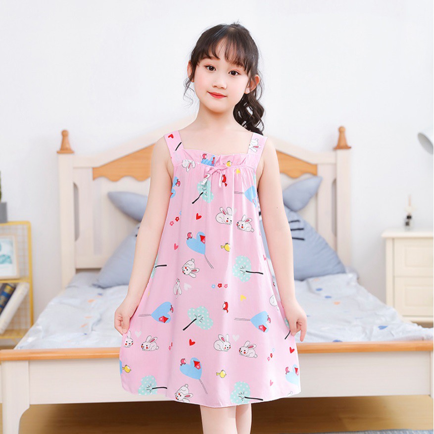Váy lanh lụa mềm bé gái 27 - 48kg 2021