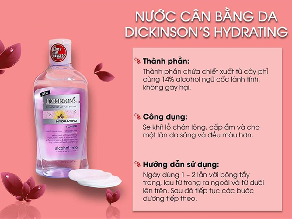 Nước Cân Bằng Da Dickinson’s Hydrating Toner (473ml)