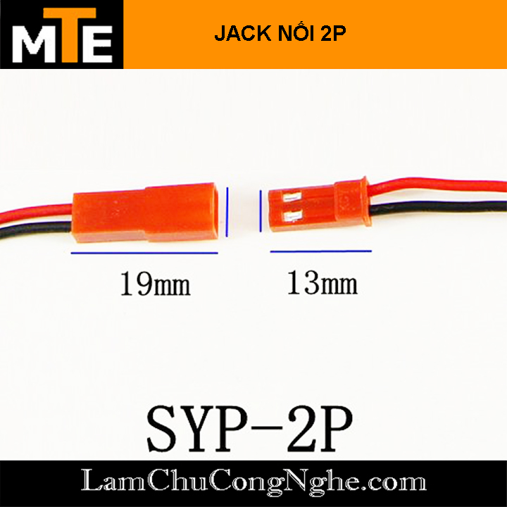 Cặp Jack kết nối JST-2P 2 Pin 20CM