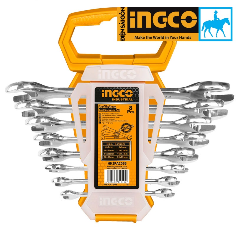 Bộ 8 Cờ Lê Vòng Miệng 6-19mm INGCO HKSPA1088