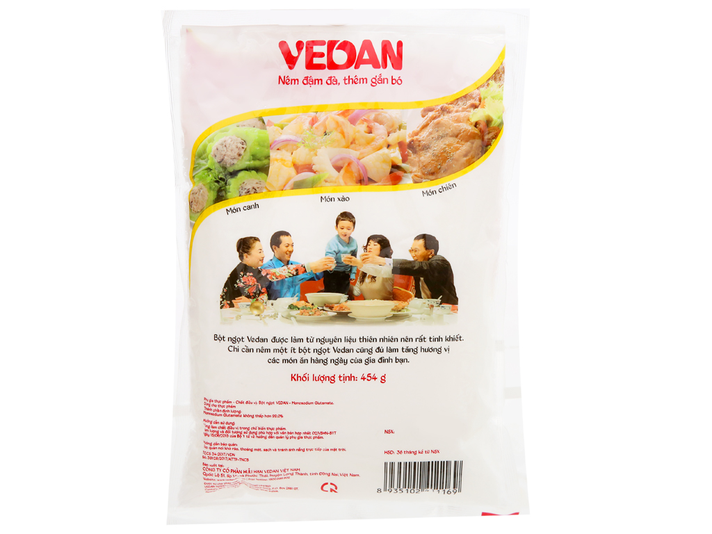 Bột ngọt hạt lớn Vedan gói 454g