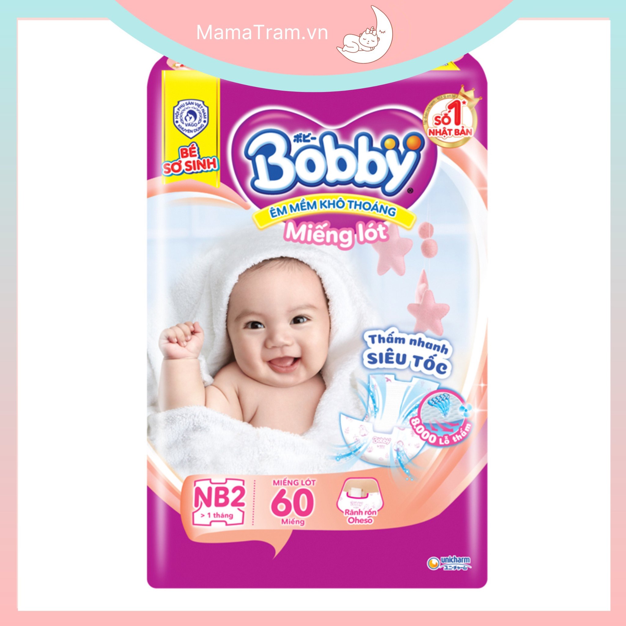 Miếng Lót Sơ Sinh BOBBY Newborn1 (108 và 64 Miếng) Và Newborn2 (60 miếng)