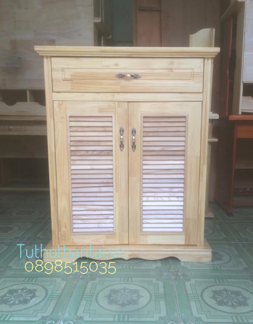 Tủ giày dép gỗ Cao Su Ngang 80cm