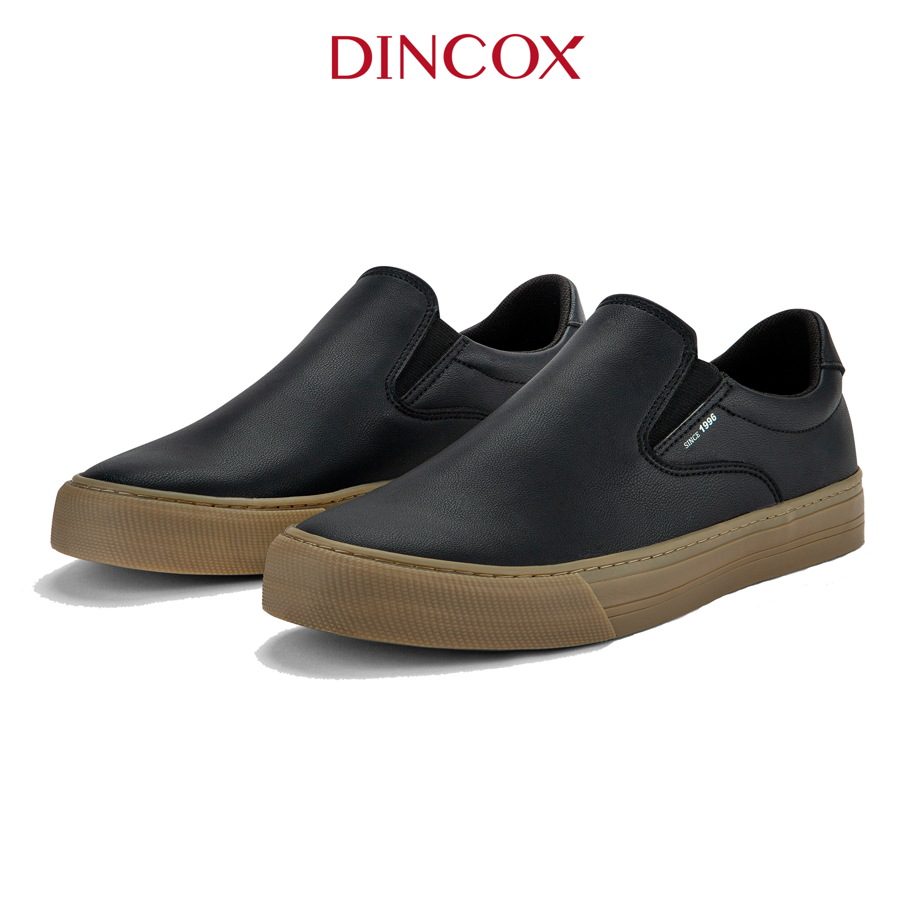 Giày Lười Da Nam Slip on Dincox C38 Black
