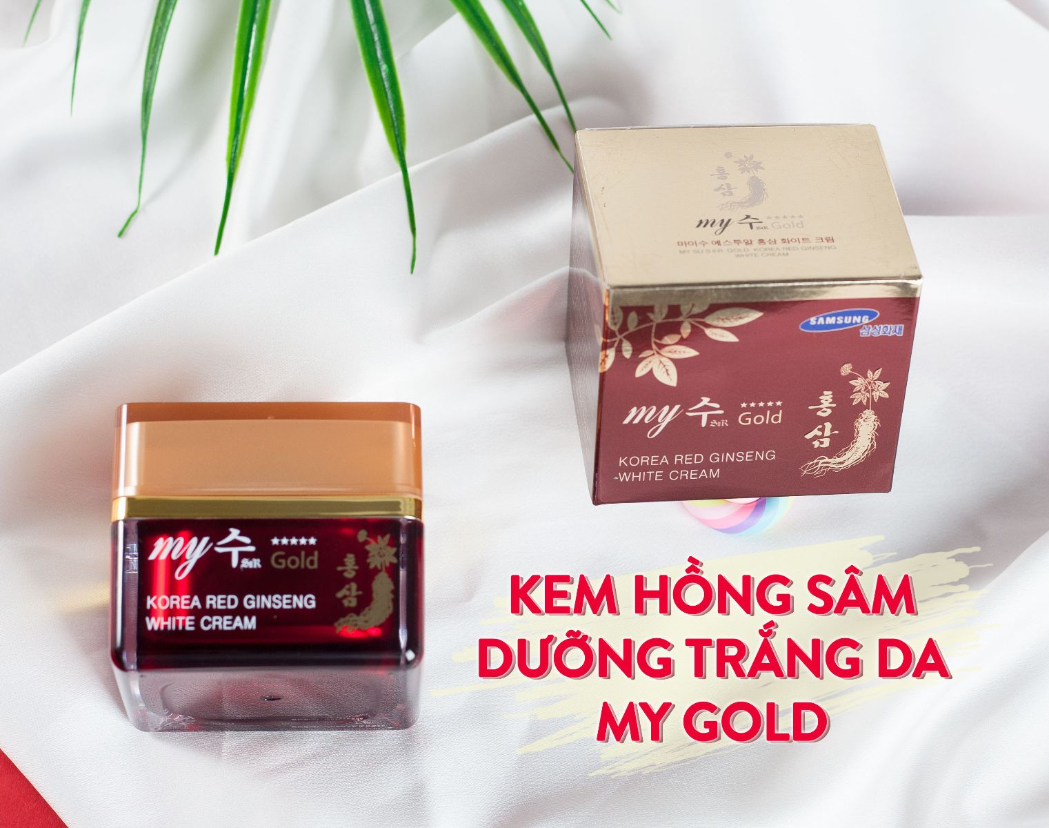 Kem hồng sâm dưỡng trắng da Red Ginseng White Cream 50ml