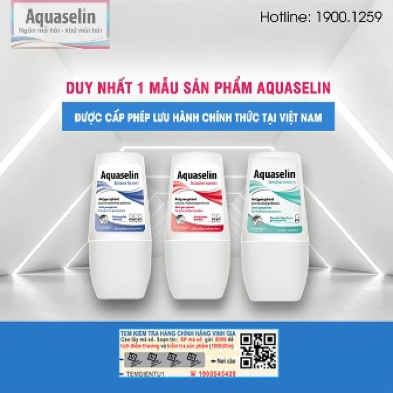Aquaselin lăng khử mùi và loại bỏ hôi nách 150ml cho cả nam XANH và nữ ĐỎ có tem chính hãng cao cấp