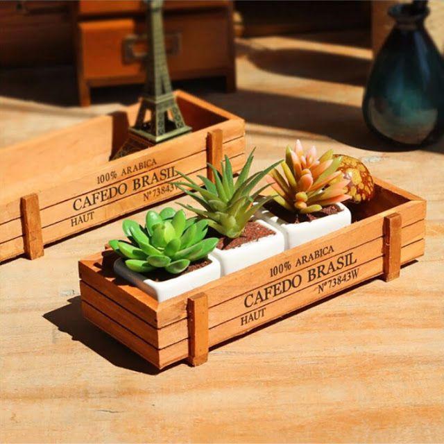 Chậu trồng cây cảnh: Mẫu chậu gỗ Cafedo