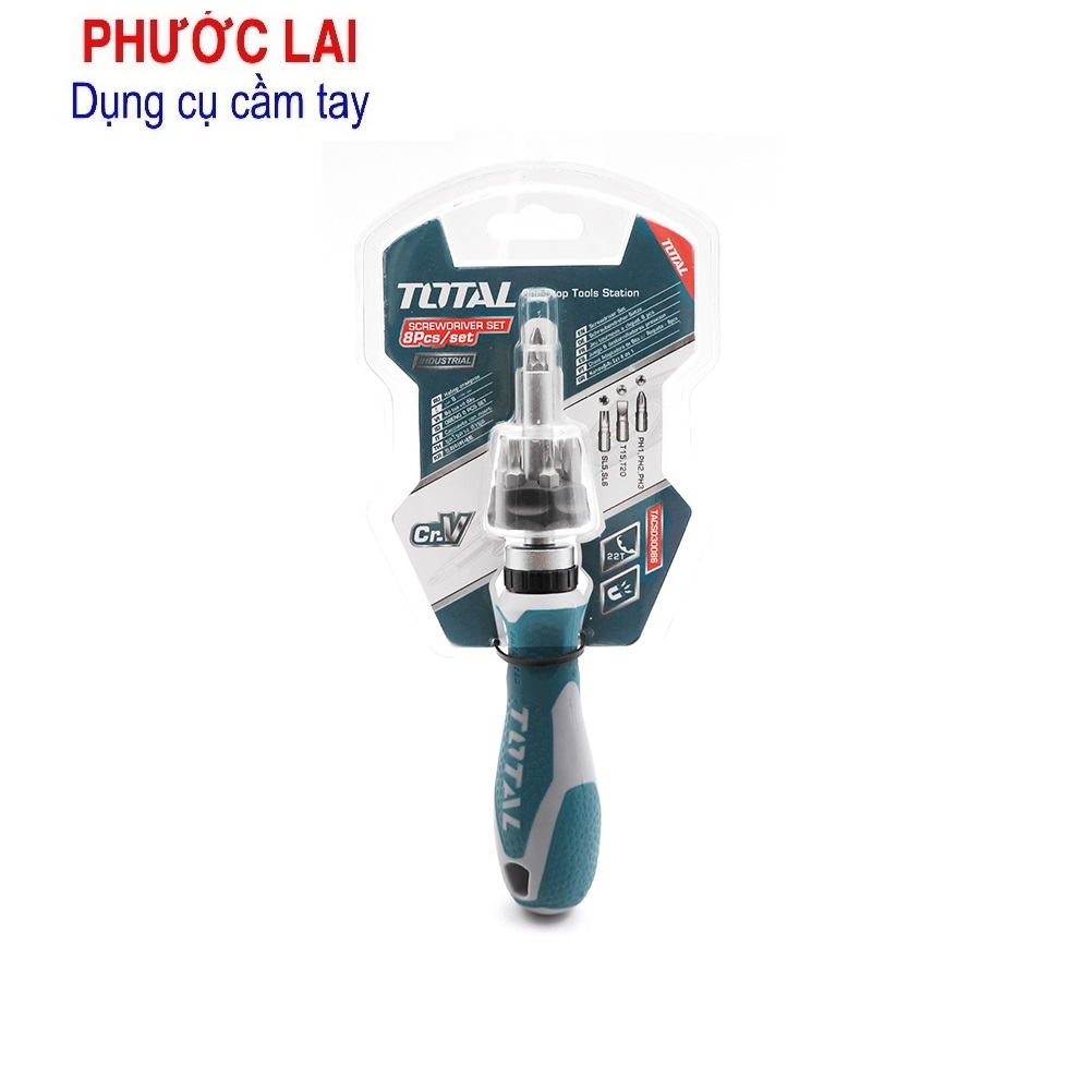 Set of 8 Screwdrivers Total Tacsd30086