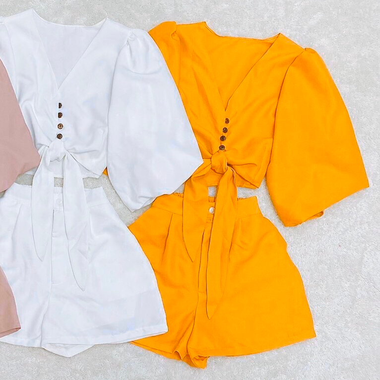 Set bộ đũi nơ eo cao cấp