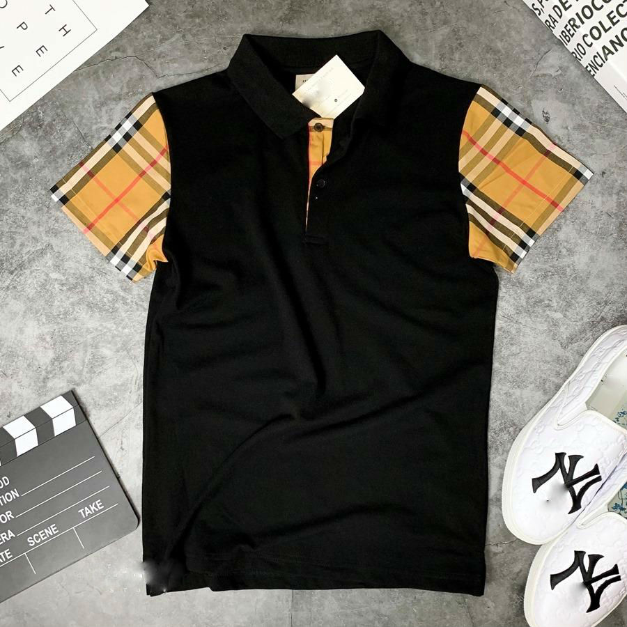 ÁO THUN NAM CỔ TRỤ TAY PHỐI CARO BPR MẪU 02 -( PONIVALAZA SHOP) CHẤT VẢI MỀM MỊN THOÁNG MÁT THẤM HÚT MỒ HÔI TỐT