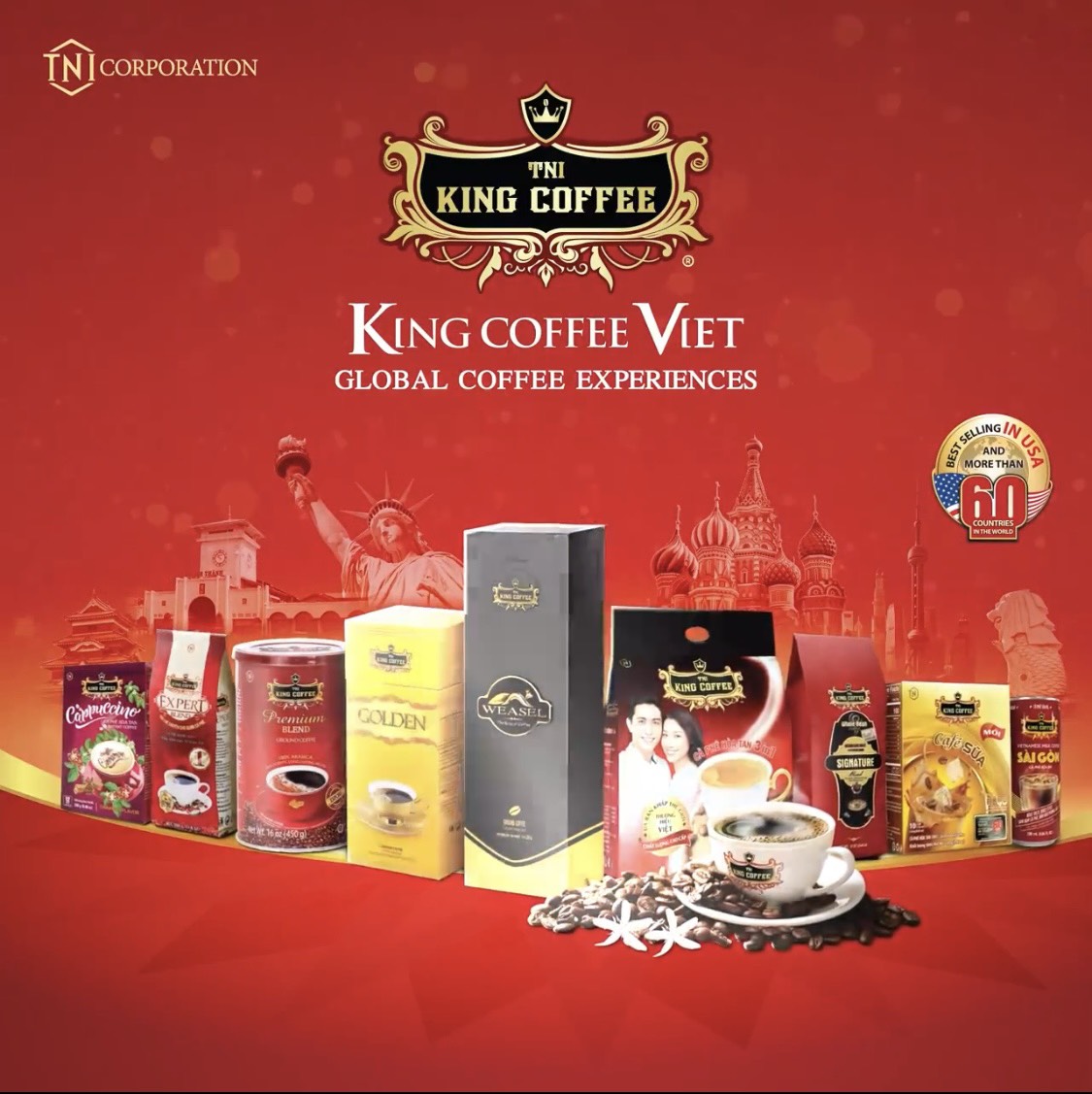 [HCM] Cà Phê Rang Xay EXPERT BLEND 1 KING COFFEE Gói 500GR SHOP EUDORA