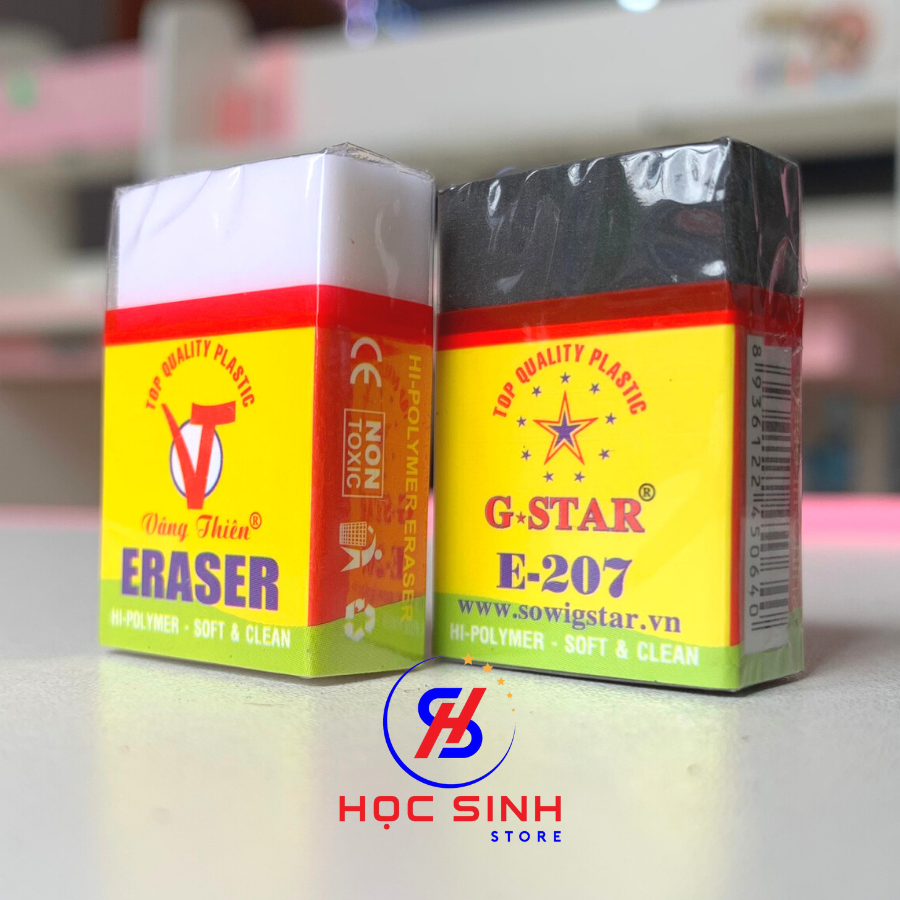 Combo 10 Cái Gôm Bút Chì G-Star E207 Chất Lượng Cao ( Trắng, đen )