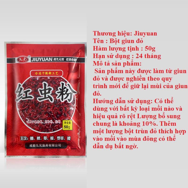 Mồi Bột TRÙNG ĐỎ, TRÙN CHỈ Câu Cá SIÊU NHẠY