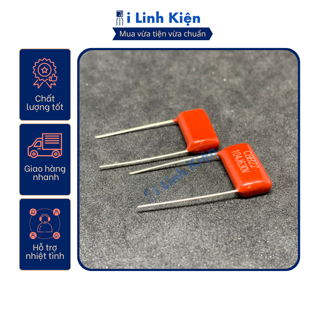 Tụ 104J 630V chất lượng tốt.