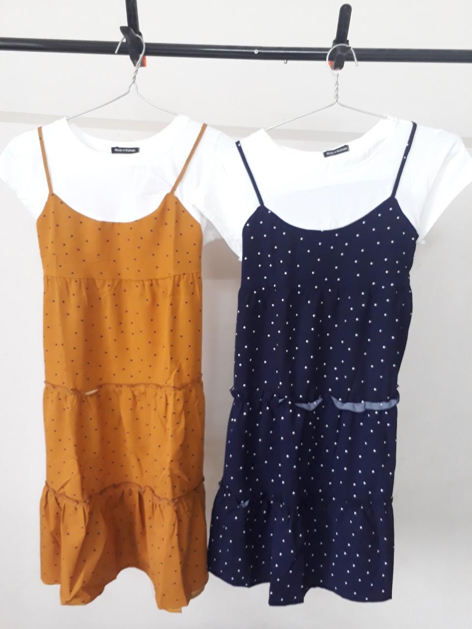 Váy Bầu chấm bi Xinh