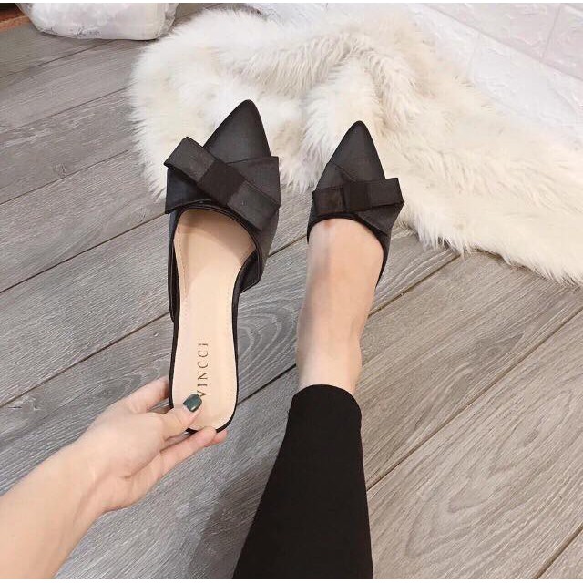 SU1 Dép sục nơ lụa siêu xinh
