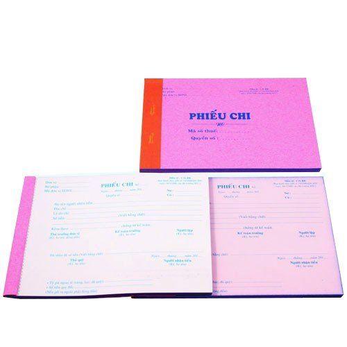 10 cuốn phiếu chi 2 liên 100 tờ (50 bộ) 13x19cm