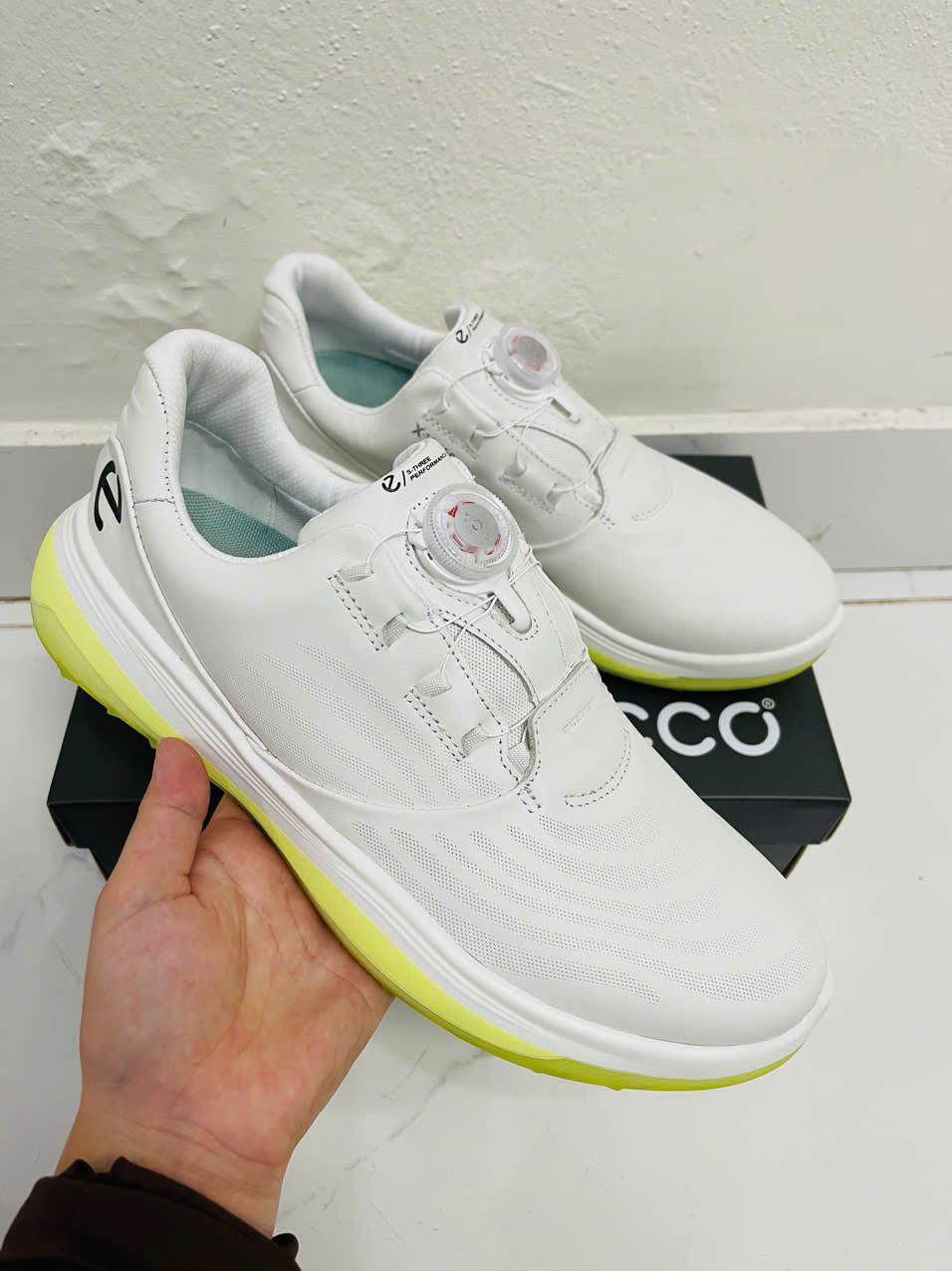 Giày Golf Nam Ecco Biom nút vặn, chất liệu da PU cao cấp, Không thấm nước. đế biom, êm chân không trơn trượt. giày gôn nam
