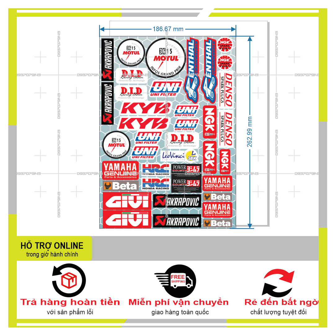 LOGO STICKER TRANG TRÍ XE MÁY 05  { PHỤNG DECAL }