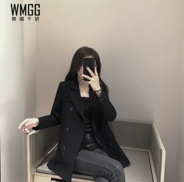 Áo vest nữ , Balzer nữ đen [CAO CẤP] form đẹp mặc siêu sang