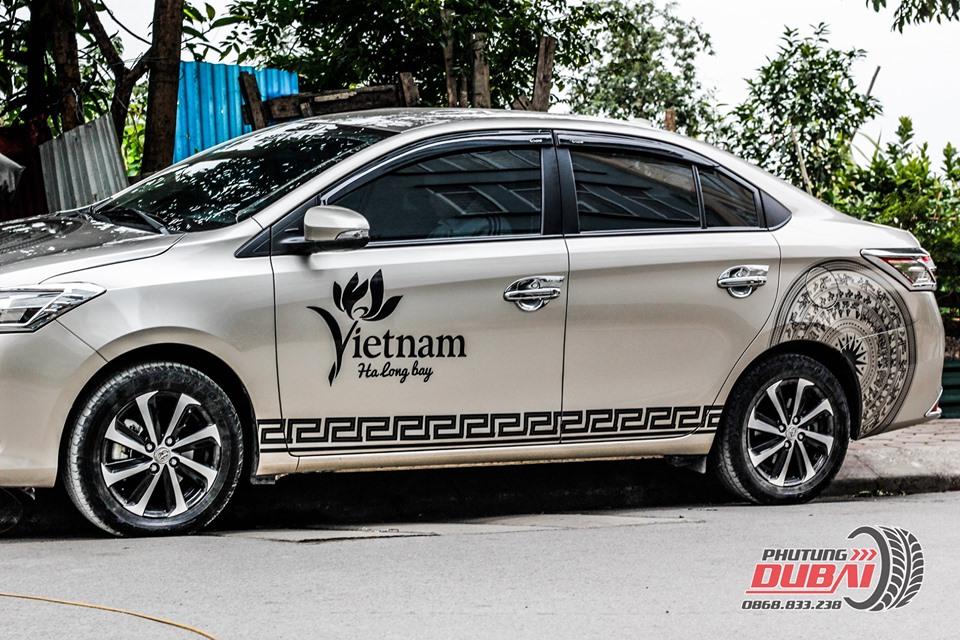 Tem dán sườn xe vios