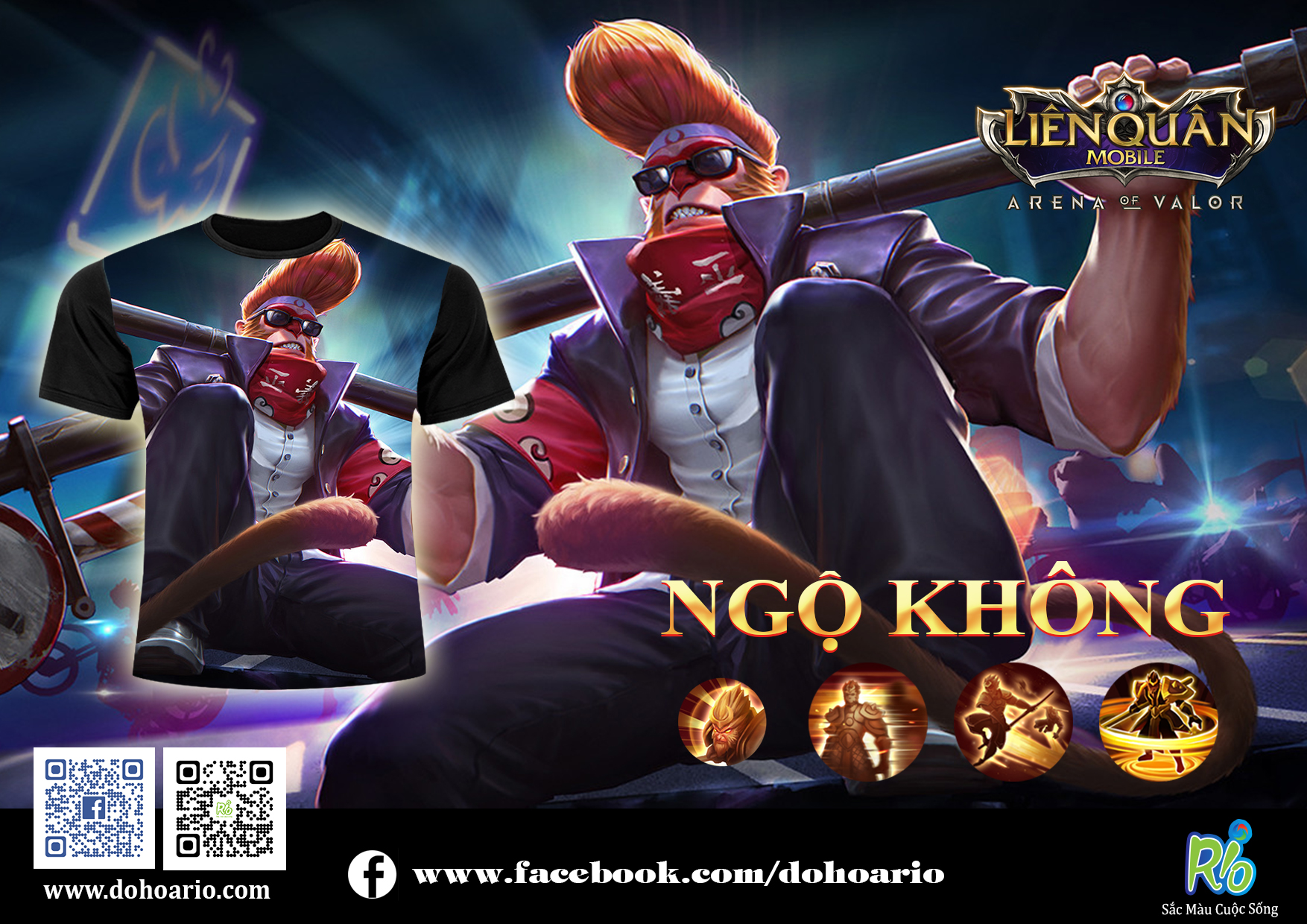 Áo thun liên quân Rio - Ngộ Không