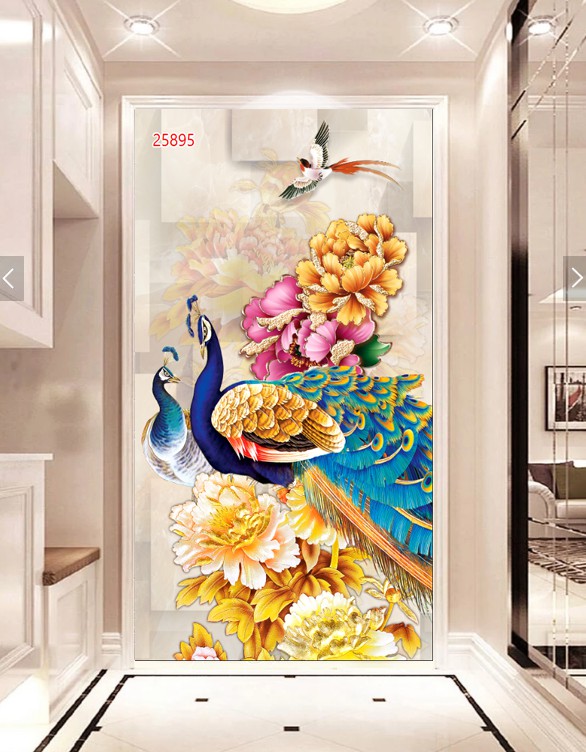 Tranh dán tường 3d khổ dọc tranh đứng trang trí nhà cửa phòng khách phòng ngủ chất liệu decal pp keo sẵn bóc dán PA