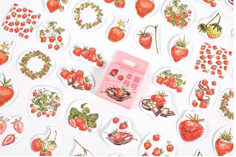 Bộ 45 Sticker Dâu Tây Đáng Yêu E113