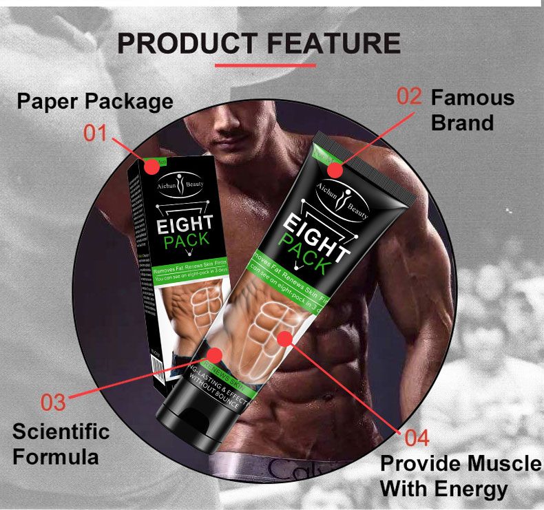 Kem Tan Mỡ Bụng Eight Pack Đốt Cháy Mỡ Thừa Siêu Nhanh 80G