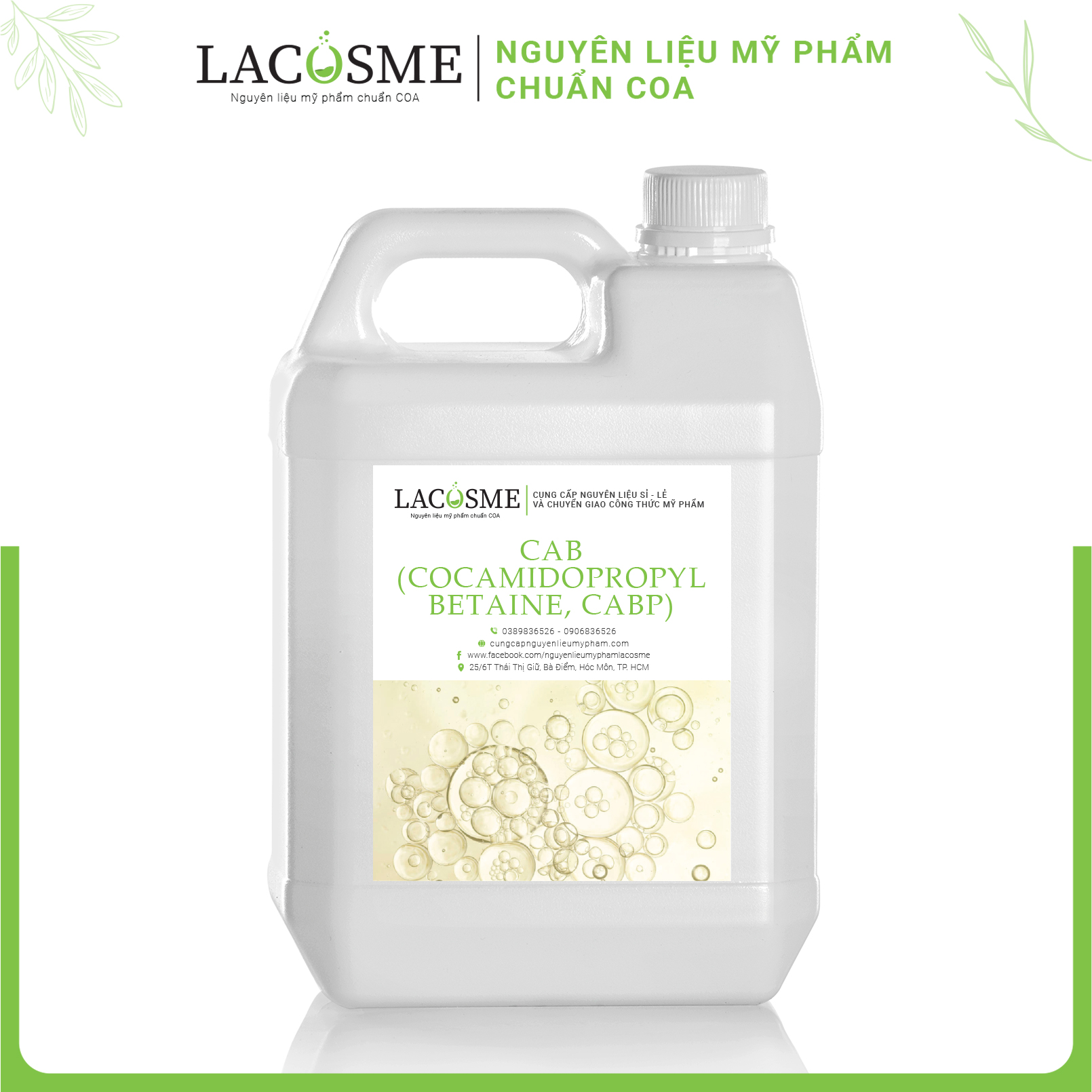1KG Nguyên liệu mỹ phẩm CAB tạo bọt thiên nhiên