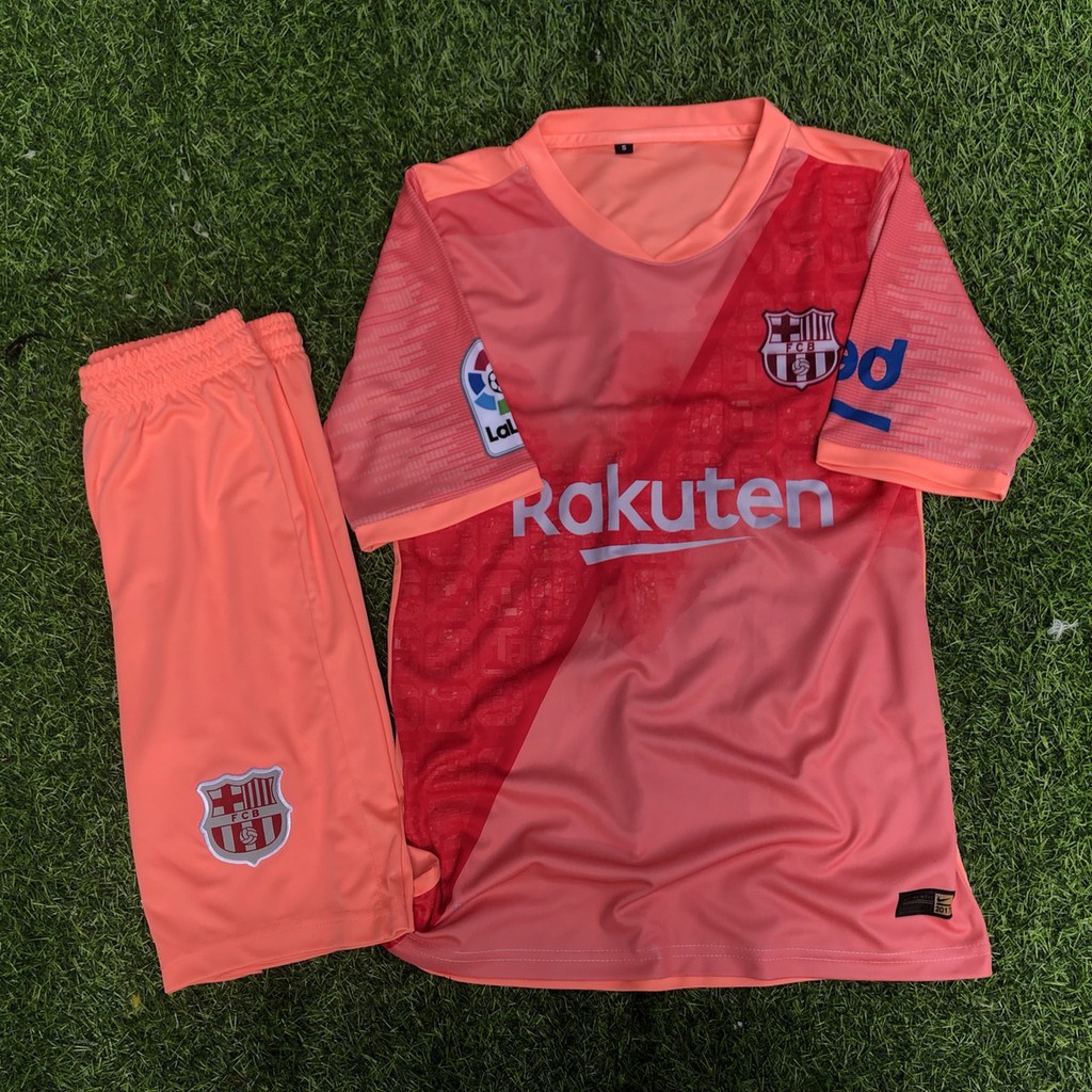 Bộ Quần Ao Thể Thao Barca Hồng