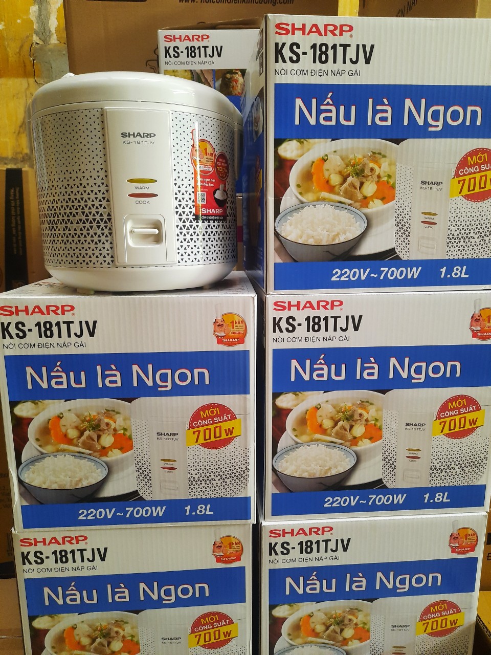 Nồi cơm điện Sharp 1.8 lít KS-181TJV - BH 1Năm