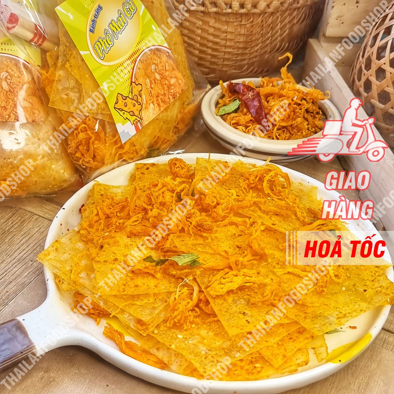 Bánh Tráng Phô Mai Mix Khô Gà