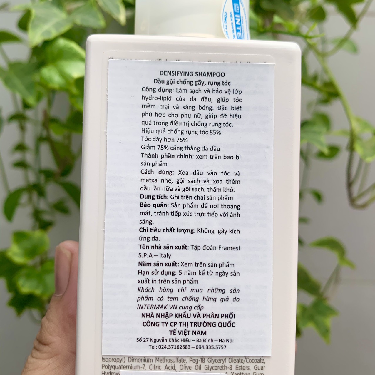 DẦU GỘI CHĂM SÓC TÓC RỤNG VÀ KÍCH THÍCH MỌC TÓC FRAMESI Morphosis Densifying 250ml