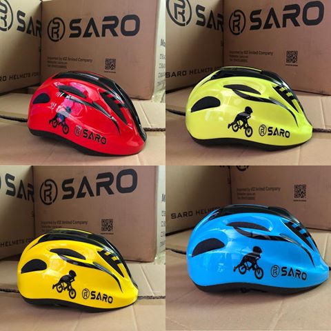 Mũ bảo hiểm trẻ em Saro màu vàng