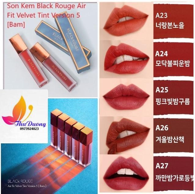 [HCM]Son Kem Black Rouge Air Fit Velvet Tint Version 5 [Bam]