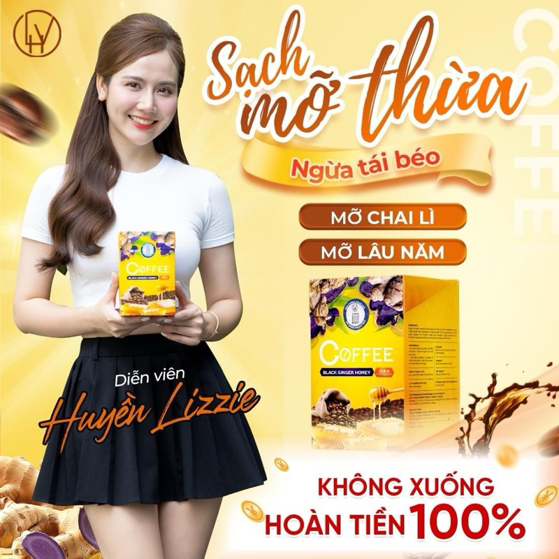Cà Phê Giảm Cân Gừng Đen Chính Hãng 100%