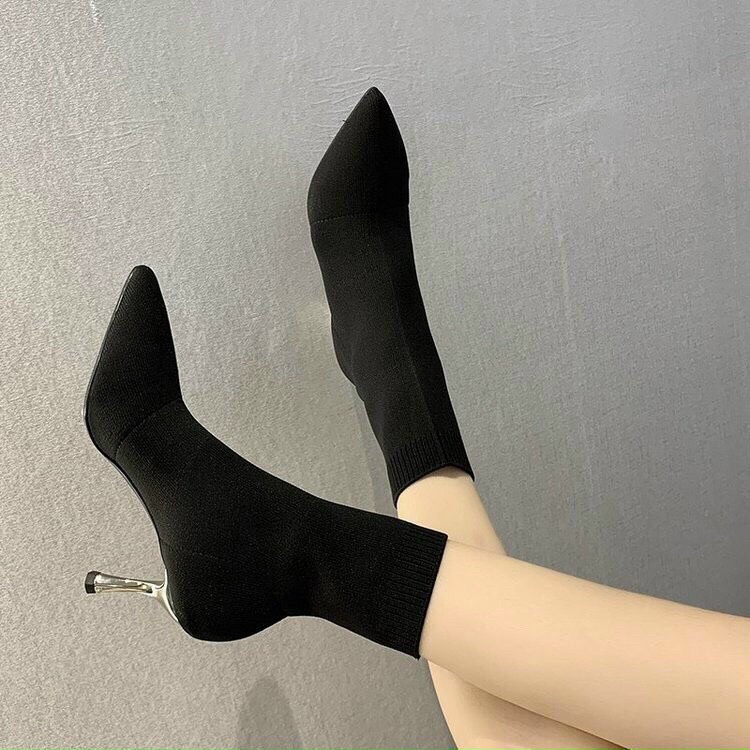 Bốt chun len gót nhọn 7p
