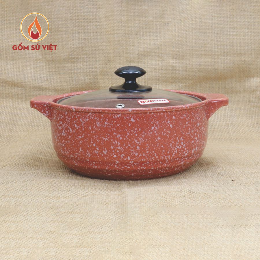 Nồi Sứ Sâu Vân Đá Cao Cấp 1.2L