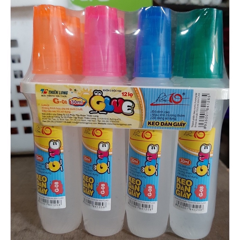 Keo dán giấy Thiên Long lọ 30ml
