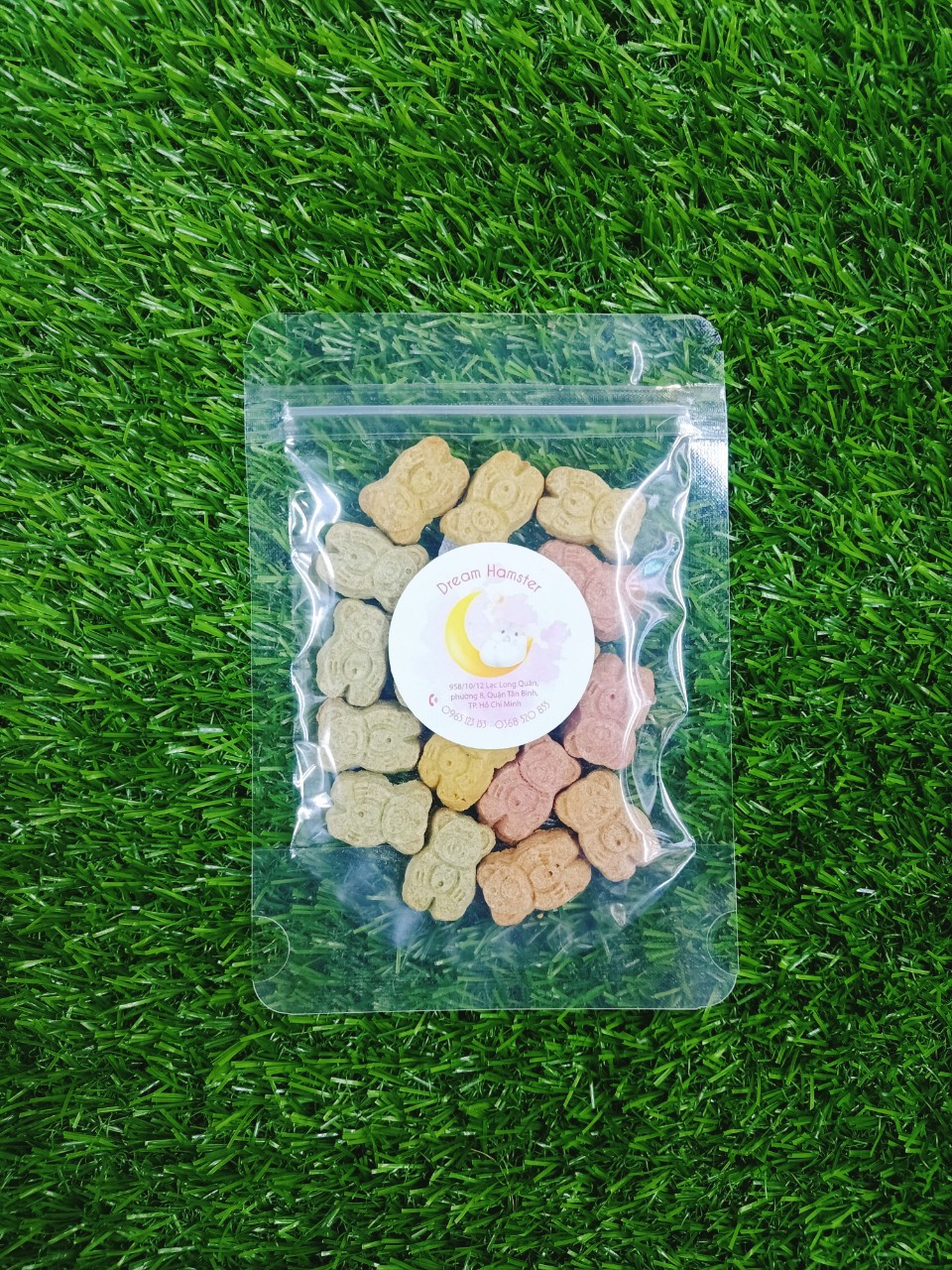 Bánh quy Gấu/Xương/Cá mài răng canxi cho hamster